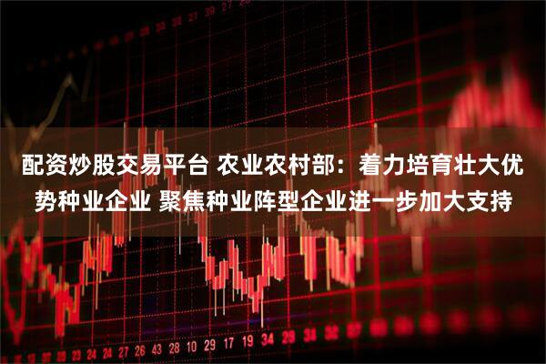 配资炒股交易平台 农业农村部：着力培育壮大优势种业企业 聚焦种业阵型企业进一步加大支持