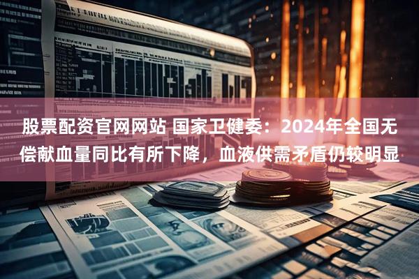 股票配资官网网站 国家卫健委：2024年全国无偿献血量同比有所下降，血液供需矛盾仍较明显
